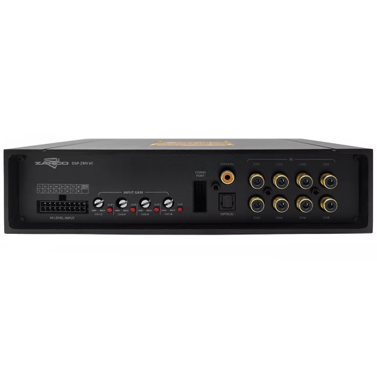 ZAPCO DSP-Z8 IV AT 8-kanałowy procesor DSP z funkcją AutoTune 8-kanałowy DSP, automatyczne strojenie, 8 wejść RCA, 8 wyjść RCA, opcjonalny moduł HD-BT